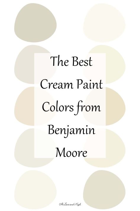 Cream is great for more than just recipes! Today I am sharing the best cream paint colors from Benjamin Moore and all the details so you can decide which one is perfect for you. Best Benjamin Moore Cream Colors, Benjamin Moore Cream Paint Colors, Benjamin Moore Putnam Ivory, Benjamin Moore Carrington Beige, Cream Paint Benjamin Moore, Best Cream Paint Color Benjamin Moore, Benjamin Moore Paint Colors For Bathroom, Bm Gentle Cream, Savory Cream Benjamin Moore