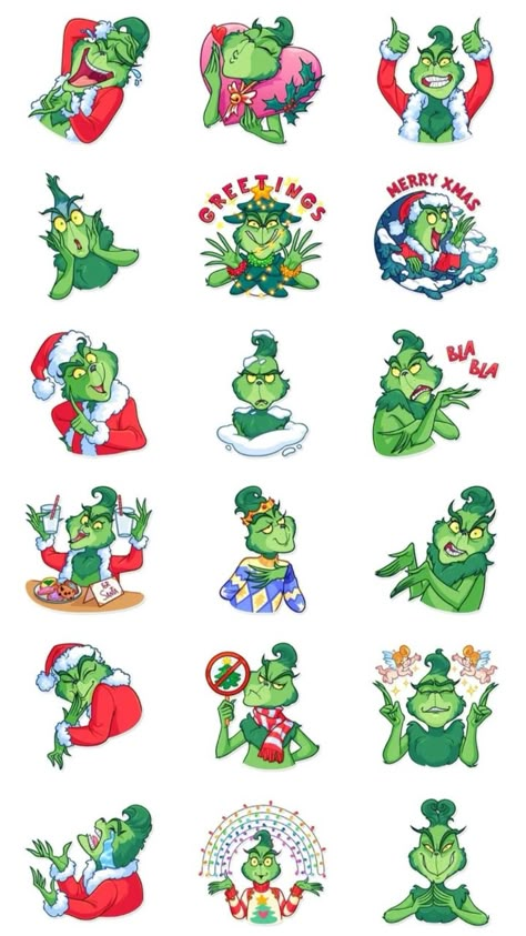 Major slay mr. Grinch!!!! Grinch Stickers Printable, Grinch Stickers Christmas, Grinch Illustration, Grinch Art, Grinch Stickers, Grinch Drawing, Mickey Mouse Stickers, Grinch Christmas Party, Mr Grinch