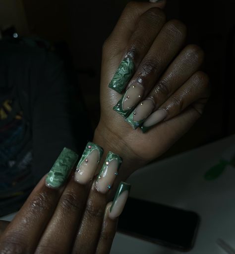 Raise your hand if your favorite color is green too 😮‍💨🤚🏾 #nolanailtech #neworleans #neworleansbeginnernailtech #beginnernailtech #explorepage #explore #fyp #acrylicnails #longnails #nails #nailart #nail #tiktok #nailsofinstagram #nailsnailsnails #frenchtipnails #reels #viral #squarenails Money Green Nails Acrylic, Raise Your Hand, French Tip Nails, Square Nails, Green Nails, Nail Tech, Christmas Nails, Long Nails, Favorite Color