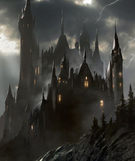 creativerepositoryblog: “blogfanreborn777: “Transylvanian Castle by daRoz ” Some inspirational art for gaming. Make sure to check out the artist’s page. ” Dracula Castle, Dark Castle, Gothic Castle, Spooky Places, Castle Art, Slytherin Aesthetic, 다크 판타지, Fantasy City, Fantasy Castle