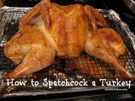 How To Flatten A Turkey For Cooking, Turkey Spatchcock, Turkey Bbq, Spatchcock Turkey Recipe, Oven Turkey, Spatchcock Turkey, Thanksgiving Favorites, Traditional Turkey, Moist Turkey