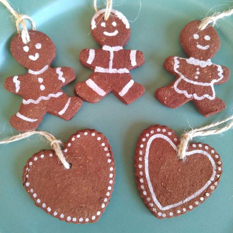 Cinnamon Applesauce Ornaments - A Handmade Christmas Applesauce Ornaments, Cinnamon Applesauce Ornaments, Cinnamon Applesauce, Human Food, White Glue, Craft Activities For Kids, Handmade Ornaments, Gingerbread Cookies, Handmade Christmas