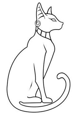 Bastet Tattoo on Pinterest | Anubis Tattoo, Egyptian Cat Tattoos ... Gold Shading, Egyptian Mural, Bastet Tattoo, Egyptian Cat Tattoos, Silhouette Chat, Bastet Goddess, Egyptian Drawings, Starověký Egypt, Egyptian Cats