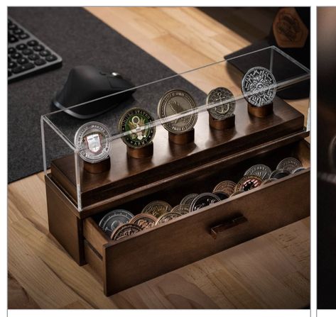 Coins Display Ideas, Coin Collecting Display, Currency Display Ideas, Coins Collection Display Ideas, Army Coin Display, Coin Collection Display Ideas, Coins Decoration Ideas, Collectibles Display Ideas, Coin Display Ideas