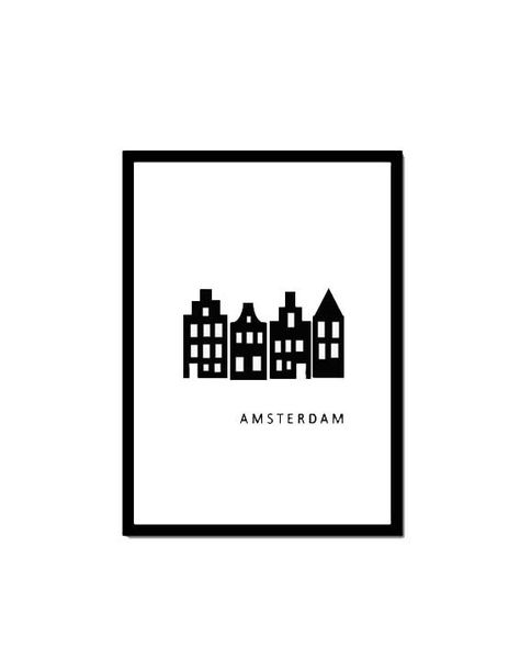 Poster Amsterdam canal houses by lovefromadam on Etsy Dutch Tattoo, Amsterdam Canal Houses, Amsterdam Tattoo, Amsterdam Houses, Amsterdam Canals, Canal House, Center City, Tattoos Ideas, Lino Print