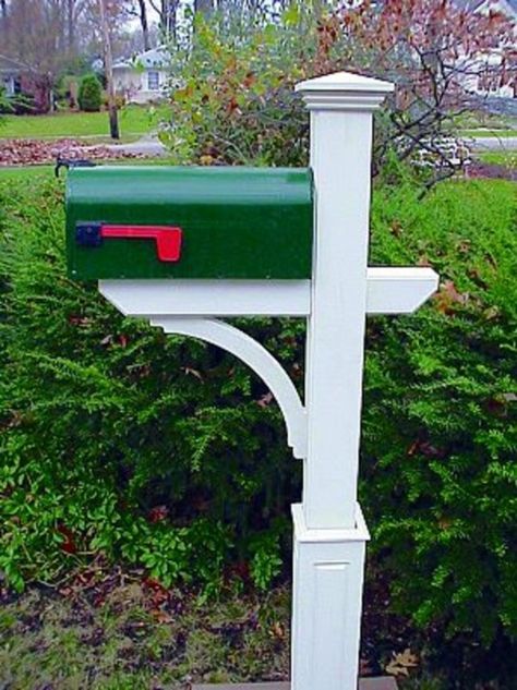 The New Englander with Fluted or Raised Panel Base Cedar Mailbox Post, Mailbox Stand, Address Decals, Mailbox Address, Custom Mailboxes, Clean Fonts, Post Boxes, Mailbox Post, Business Board