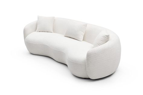 PRICES MAY VARY. 【TOP Important Info.】1)Pls advise us your real phone no. when you place your order because this sofa is ovalsized and delivered by truck. The driver can contact with you for the delviery details. 2) Pls double check the size of the elevotor or house door to make sure our curved sofa can be moved inside to your room..3) Pls keep us posted if there is any delivery problem..Thanks in advance. Boucle Fleece Sofa: The satisuncasa boucle curved sofa brings you the soft skin-friendly f Apartment Reception, Living Room Luxury Modern, Boucle Couch, Couch Beige, Curved Couch, Cloud Couch, Living Room Luxury, Sofa For Living Room, House Door