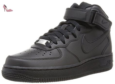 Nike Wmns Air Force 1 Mid '07 Le, sneaker femme, Noir - Nero (Black/Black), 39 - Chaussures nike (*Partner-Link) Womens Air Force 1, Gymnastics Shoes, Nike Air Force 1 Mid, Black Basketball Shoes, Steel Toe Shoes, Air Force 1 Mid, Steel Toe Boots, Nike Force, Steel Toe Work Boots