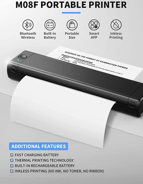 Mobile Tricks, Mobile Printer, Cute School Stationary, Wireless Printer, Thermal Paper, Portable Printer, Stationary School, Thermal Printer, Book Lights