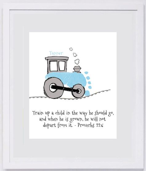 Train made from your child's prints Forever by MyForeverPrints Fishing Footprint Craft, Train Handprint Craft, Train Footprint Art, Footprint Train, Footprint Vehicles, Father’s Day Crafts For Kids Handprint Grandpa, Train Room Decor, Footprint Craft, Proverbs 22