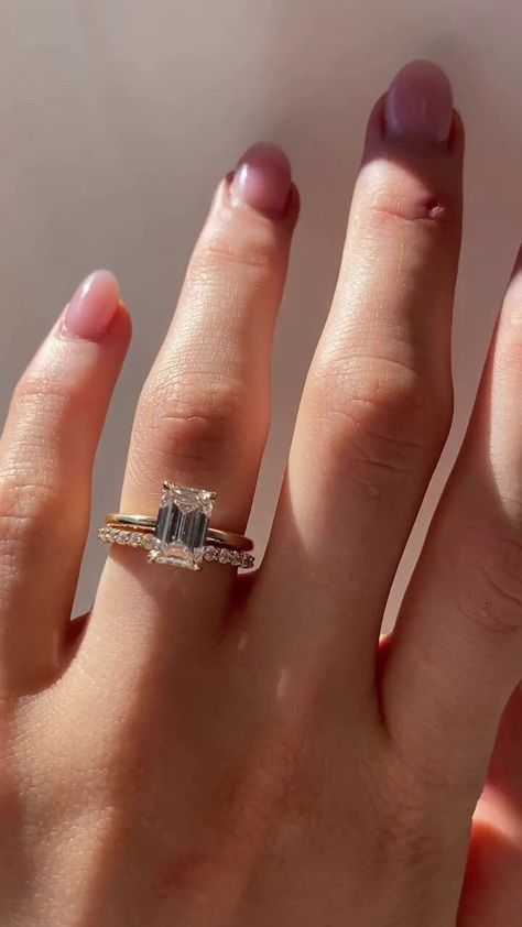 Engagement Ring Emerald Cut Moissanite Ring Unique Ring Gold Vintage Cluster Bridal Set Emerald Cut Wedding Ring 14k Moissanite Wedding Ring ✦Purpouse of Ring ✦ → Engagements 💍 💑 🎉 → Weddings ️𓍢ִ໋🌷͙֒ → Anniversaries  → Fashion accessories ✮.𖥔 ݁ ˖˚୨୧ → Religious significance † 🌷͙֒ 🕊️💍 → Cultural significance  → Achievements gifts 🎖️ → Symbolic gestures of love or commitment ᥫ᭡   Certainly, you can request a certificate for Moissanite and Lab Grown Diamond, which verifies its authenticity and quality, similar to diamond certificates. The stones in jewelry are 100% hand-crafted it is cut and polished by our experienced craftsman.  Moissanite/Lab Grown Diamond is the diamond's best alternative.   ✦ Please allow us 1-2 weeks processing time as it is customized only for you.✦  Descript Wedding Ring Gold Set, Gold Emerald Cut Ring Engagement, Wedding Band With Emerald Cut Engagement, Emerald Gold Wedding Rings, Emerald Cut Engagement Ring Unique Band, Wedding Ring Emerald Cut Gold, Emerald Cut Engagement Ring Silver Band, Emerald Cut Thick Band Engagement Ring, Emerald Cut Wedding Ring Stack