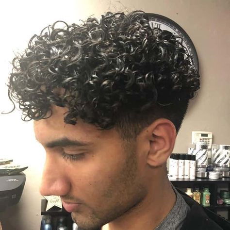 Permed Hair Medium Length, Tight Curl Perm, Black Hair Perm, Perm Men, Temp Fade, Perm Hair Men, Loose Perm, Tight Curly Hair, Blowout Haircut