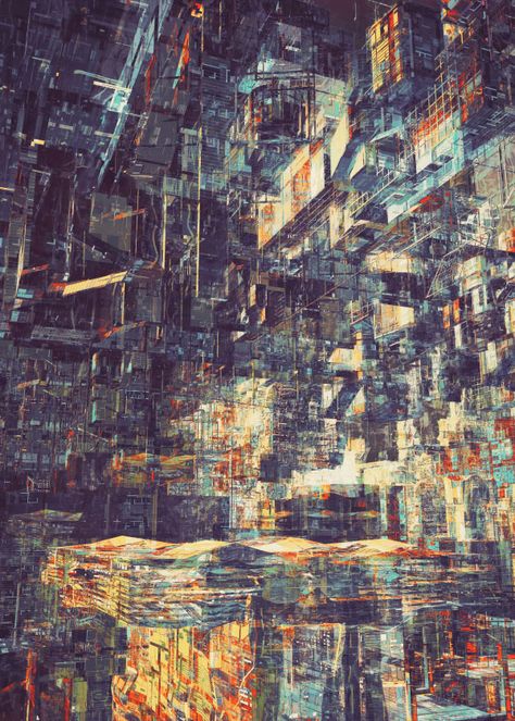 MEGA STRUCTURE by Atelier Olschinsky Mega Structure, Sci Fi Environment, Cityscape Art, Environment Concept Art, Generative Art, Urban Landscape, Architecture Drawing, Amazing Art, Density