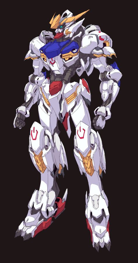 Gundam Barbatos Art, Barbatos Gundam, Gundam Illustration, Action Poses Drawing, Gundam Barbatos, Gundam Iron Blooded Orphans, Contour Drawing, Gundam Art, Transformers Art