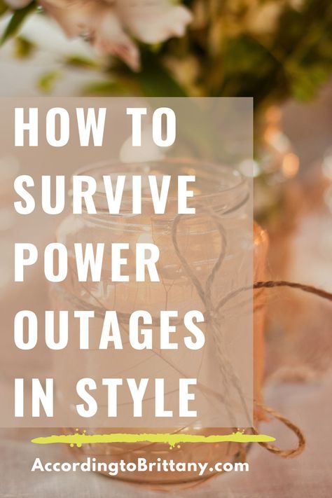 Have you ever thought about what you would do without power? Would you be alright? Take a look at how I survive power outages in style. Power Outage. Power outage kit. Power outage tips. Things To Do With No Power, No Power Hacks, Things To Do When The Power Is Out, Power Outage Hacks, Power Outage Preparedness, Power Outage Kit, Power Outage Tips, Survival Skills Emergency Preparedness, Homestead Ideas