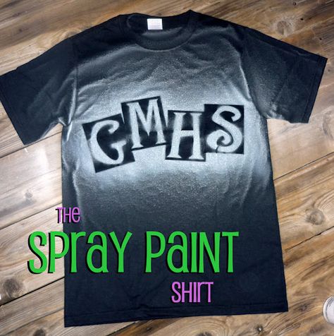 Snips & Spice: The Spray Paint Shirt.  Tips and tricks for spray painting shirts. Puffy Paint Shirts, Painting Shirts, Spray Paint Shirt, Paint Shirt, Funny Gardening, Volleyball Shirts, Tshirt Painting, Girl Scout Crafts, Paint Shirts