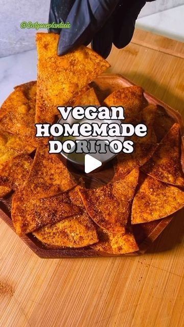 Home Made Doritos Chips, Diy Dorito Seasoning, Healthy Homemade Tortilla Chips, Healthy Homemade Doritos, Vegan Doritos, Making Chips Out Of Corn Tortillas, Mexican Refried Beans, Vegan Chips, High Protein Low Carb Recipes