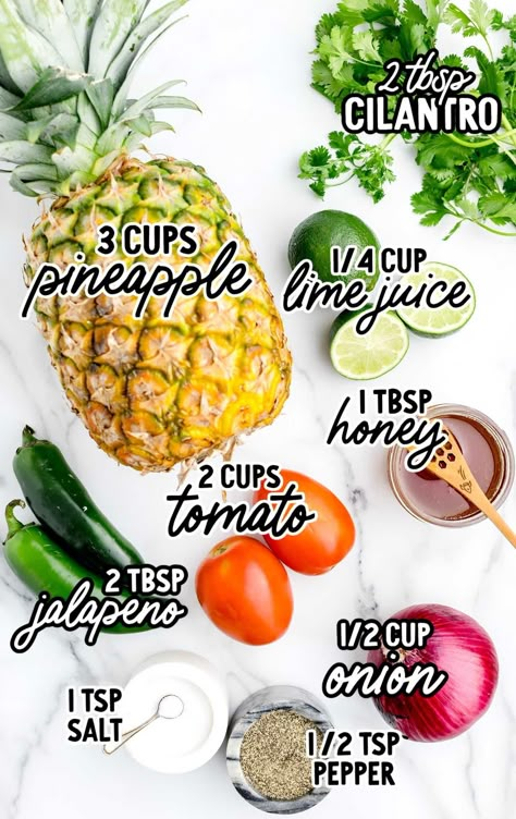 Best Pineapple Salsa, Easy Pineapple Salsa, Homemade Pineapple Salsa, Pineapple Jalapeno Salsa, Pineapple Salsa Recipes, Tropical Salsa Recipe, Pineapple Bowl Recipe, Chunky Salsa Recipe, Tropical Salsa