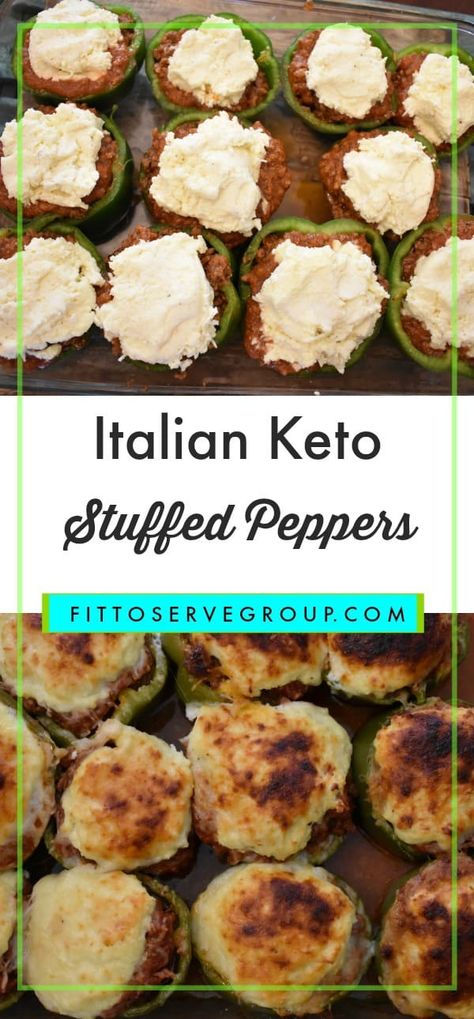 Italian Keto Stuffed Peppers a family favorite recipe made low carb keto friendly Keto Stuffed Peppers, Italian Keto, Starting Keto Diet, Keto Brownies, Low Carb Vegetables, Keto Diet Food List, Vegetarian Keto, Green Pepper, Low Carb Diet Recipes