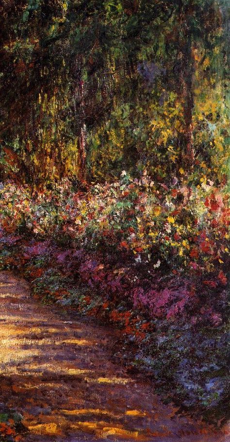 𝐶𝑙𝑎𝑢𝑑𝑒 𝑀𝑜𝑛𝑒𝑡, 𝐽𝑎𝑟𝑑𝑖𝑛𝑠 𝑑𝑒 𝐺𝑖𝑣𝑒𝑟𝑛𝑦 1902 Claude Monet Wallpaper, Monet Wallpaper, Giverny Monet, Artist Monet, Monet Inspired, Claude Monet Paintings, Monet Paintings, Garden Painting, Alexandra Daddario