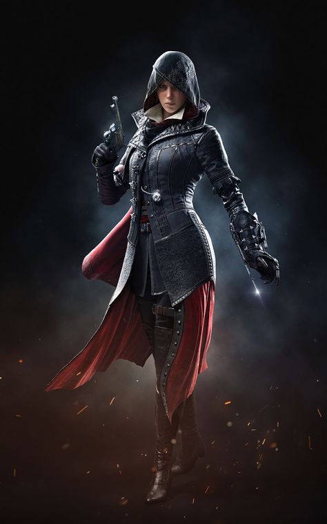 Evie (Black BG) - Characters & Art - Assassin's Creed Syndicate Evie Frye Cosplay, Assassins Creed Evie, Assassins Creed Syndicate Evie, Evie Frye, Assassin's Creed Syndicate, Assassin's Creed Wallpaper, Creed Game, Female Assassin, Assassins Creed Origins