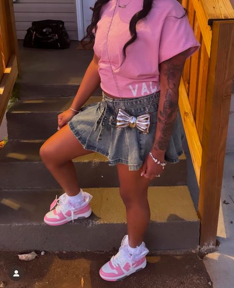 Outfits Black Women School, Girly Outfits Black, Girly Outfits Black Women, Baddie Outfits Summer, Cute Chill Outfits, Bday Fits, Cute Highschool Outfits, Fire Clothes, Birthday Clothes