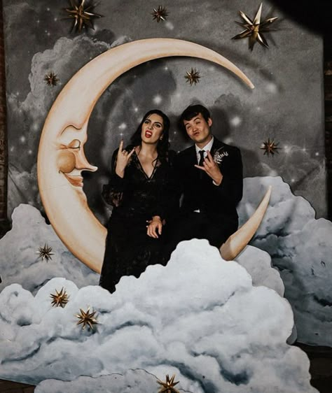 Safiya Nygaard, Starry Night Prom, Celestial Wedding Theme, Prom Themes, Starry Night Wedding, Prom Decor, Moon Wedding, Prom Theme, Celestial Wedding