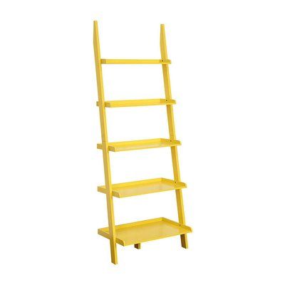 American Heritage Cormac Ladder Bookshelf - JCPenney Yellow Bookshelves, Bookshelf Ladder, Decorative Bookshelves, Brighton Houses, Contemporary Bookcase, Tall Bookshelves, Industrial Bookcases, Bookcases For Sale, Ladder Bookshelf