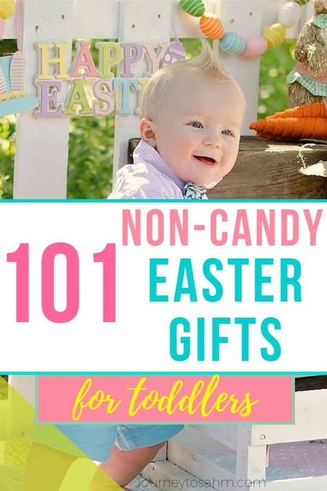 101 unique and creative non candy Easter gifts for toddlers! Easy last minute Easter basket finds filled with educational toys, inspiration, and fun treats to get your holiday ready for the kids! #easter #eastergift #giftsforkids #toddlertoys #easterideas Easter Gifts For Children, Last Minute Easter Basket Ideas, Easter Basket Treats, Easter Treats For Toddlers, Easter Ideas For Toddlers, Easter Ideas For Grandkids, Daycare Easter Gifts, Easter Basket For 2 Year Girl, Healthy Easter Basket For Kids