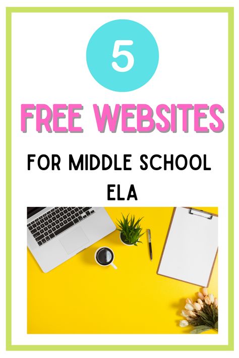 8th Grade Ela Classroom, Ela Lesson Plans Middle School, Middle School Classroom Themes, Middle School Esl, Middle School Technology, Middle School Reading Activities, Secondary Ela Classroom, Middle School Ela Classroom, 7th Grade Ela