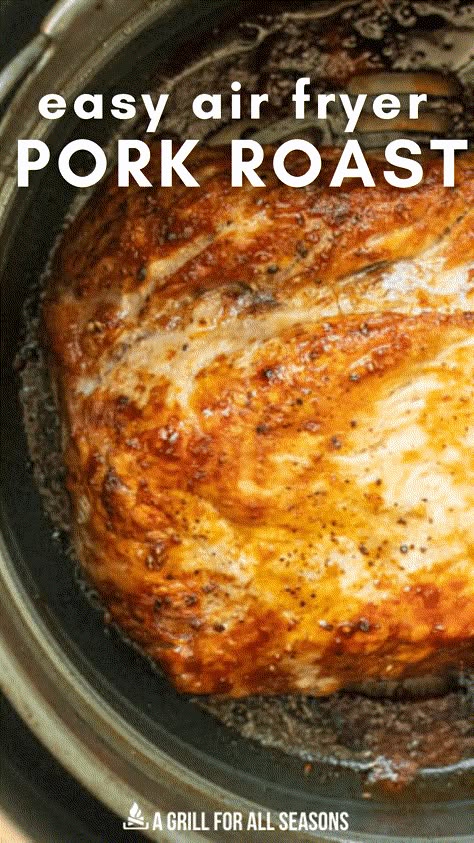 A delicious recipe for Air Fryer Roast Pork. This is a great way to cook roast pork, as it's so easy. This easy air fryer pork recipe is the perfect way to make crispy roast pork. Air Fryer Pork Roast, Air Fryer Pork Loin, Air Fryer Recipes Pork, Air Fryer Roast, Pork Roast Recipe, Boneless Pork Roast, Pork Loin Roast Recipes, Air Fryer Pork, Boneless Pork Loin