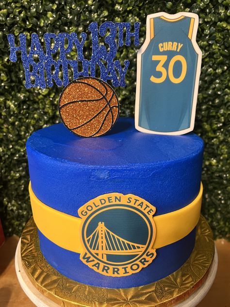 Steph Curry Cake, Stephen Curry Cake, Warriors Cake, Golden State Warriors Cake, Golden State Warriors Birthday, Sports Cakes, Soccer Cake, Sport Cakes, Bday Cake