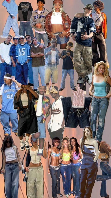 For any 2000’s themed event Rnb Theme Outfit, Decades Day Outfits 2000s, 90s Theme Outfit Ideas, 2000s Simple Outfits, 2000s Fashion Collage, Y2k Event Theme, 00s Theme Party Outfit, Throwback Theme Outfit, 90-00 Fashion