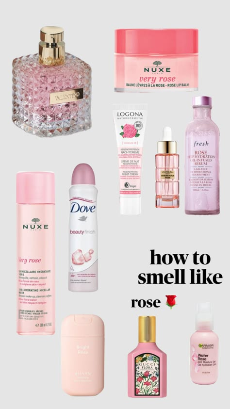 how to smel like rose Rose Scented Products Skin Care, Rose Smell Combo, Scent Combos Rose, How To Smell Like Roses Products, Smell Like Roses Products, Rose Scent Combo, Best Rose Perfume, Rose Scented Perfume, Rose Smelling Products