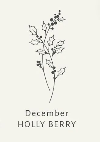 Dainty Holly Tattoo, Holly Vine Tattoo, Holly Berry Tattoo Simple, Holly Tatoos, Holly Plant Drawing, Subtle Christmas Tattoo, Holly Bush Tattoo, Holly Tree Tattoo, Holiday Flash Tattoo