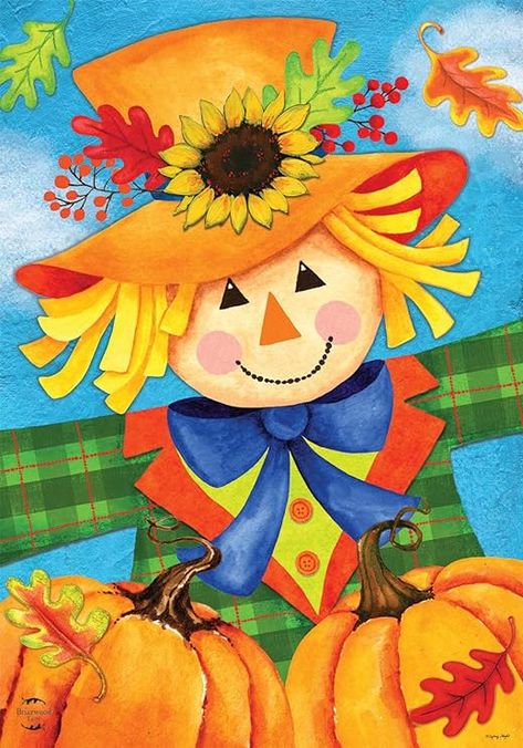 Scarecrow Pictures, Scarecrow Painting, Primitive Scarecrows, Fall House Flags, Fall Board, Fall House, Bible Journals, Harvest Day, Primitive House