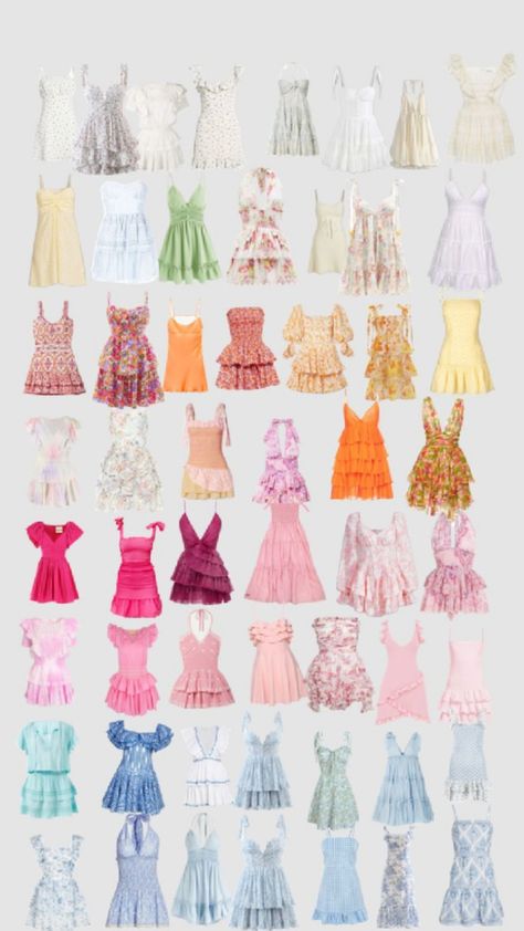 Dresses Shuffle, Aesthetic Sundress, Summer Cruise Outfits, Dresses For Vacation, Dresses Preppy, Cruise Fits, Camp Dress, Rush Week, Greece Outfit