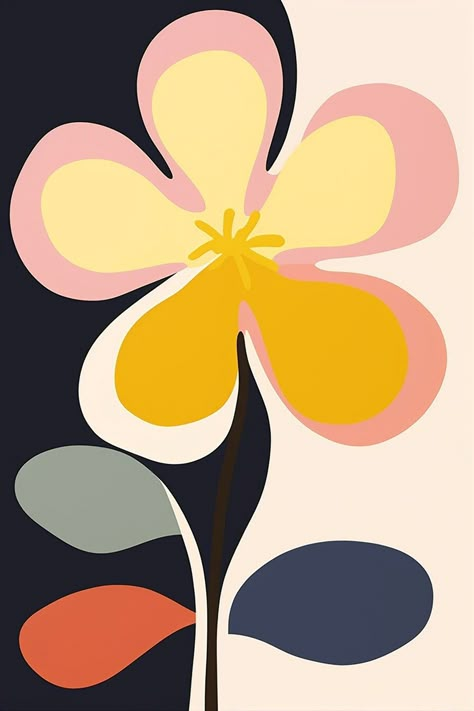 Introducing our FLORAL art print. Soft colors and dynamic shapes combine to create a striking piece that adds contemporary flair to any space. Perfect for those looking to elevate their home décor with a statement-making accent. Bring the beauty of nature indoors and add a touch of modern sophistication to your walls. The print is available in a range of standard sizes and it is printed on 300gsm Natural Soft Textured Fine Art paper. The larger prints (50x70cm & 70x100cm) are printed on 310 Hahn Fall Eye Makeup Looks, Fruit Illustration Design, Fall Eye Makeup, Minimalist Shapes, Abstract Flowers Print, Dynamic Shapes, Simple Artwork, Floral Art Print, Abstract Floral Print