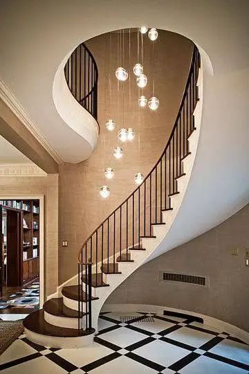 Round Stairs, Georgiana Design, Black Interiors, Luxury Staircase, Stairway Lighting, Curved Staircase, House Stairs, Spiral Staircase, Staircase Design