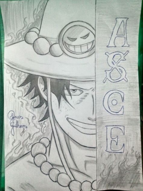 One Piece Eyes Drawing, Ace Drawings One Piece, Anime Sketch One Piece, Ace One Piece Drawing, One Piece Desenho Facil, One Piece Easy Drawing, Luffy Drawings, Ace Drawings, Shanks Drawing