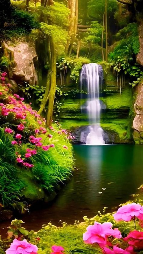 Shorts Quotes, Waterfall Sounds, Birds Photography Nature, Backyard Water Feature, Life Inspirational Quotes, Most Beautiful Gardens, Waterfall Photography, Amazing Nature Photos, Beautiful Images Nature