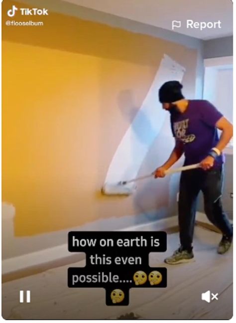 A MAN has amazed homeowners by painting a whole wall in just 30 seconds.  TikTok user @angela_j_official uploaded a clip of the man completing the DIY decorating job at lightning speed.  She included the caption: “How on earth is this even possible?” The man starts off by walking alongside a yellow wall, while making zig-zag […] How To Paint Bathroom Walls, Best Way To Paint Walls, Wall Painting Tips And Tricks, Cleaning Walls Before Painting, Painting Hacks Wall, How To Paint Walls For Beginners, Wall Painting Techniques Creative, Painting Hacks For Walls, Paint Techniques For Walls