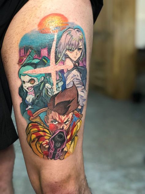 #cyberpunk #tattoo #edgerunners #cyberpunk2077 #anime Cyberpunk 2077 Tattoo Ideas, Cyberpunk Anime Tattoo, Cyberpunk Edgerunners Tattoo, Cyberpunk 2077 Tattoo, Ink Reference, Cyberpunk Tattoo, Cyberpunk Edgerunners, Cyberpunk Anime, Gaming Tattoo