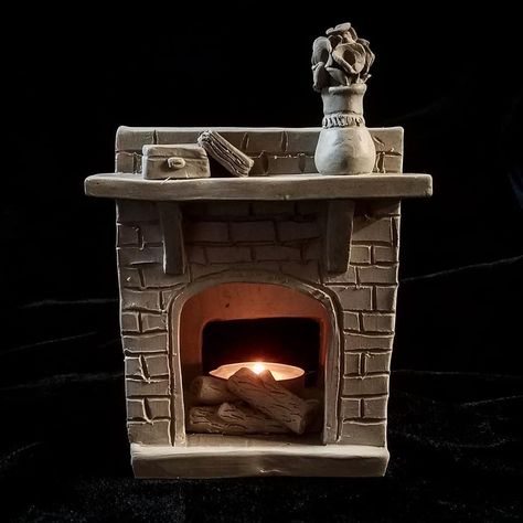 Clay Fireplace, Organic Ceramics, Clay Diy Projects, Polymer Clay Diy, Pottery Crafts, Clay Ornaments, Ceramics Ideas Pottery, Clay Ideas, Polymer Clay Art