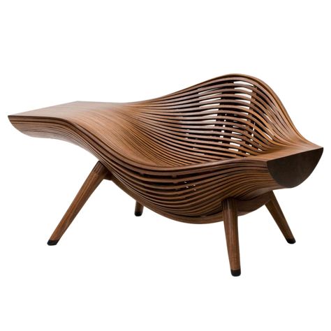 "Steam 11" lounge chair by Bae Sehwa | From a unique collection of antique and modern lounge chairs at http://www.1stdibs.com/furniture/seating/lounge-chairs/ Chair Inspired By Animal, Parametric Chair Design, Zen Furniture, Design Apartment, Contemporary Furniture Design, Wood Sofa, Types Of Furniture, Chaise Design, More Design