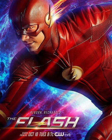 Grant Huston as Barry Allen/The Flash in The Flash The Flash Poster, Flash Season 4, The Flash Season 1, Flash Barry Allen, The Flash Season, Flash Tv Series, Dc Legends Of Tomorrow, Grant Gustin, Barry Allen