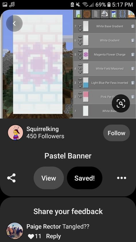 Blue Banner Design Minecraft, Minecraft Pride Banners Tutorial, Unicorn Banner Minecraft, Trans Flag Minecraft Banner Tutorial, Cloud Minecraft, Stendardi Minecraft, Minecraft Warden Banner Designs, Kawaii Minecraft, Mc Banner