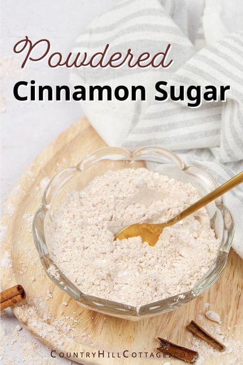 Cinnadust Recipes, Cinnamon Sugar Recipe, Homemade Powdered Sugar, Powdered Sugar Recipes, Extract Making, Sugar Donuts Recipe, Make Powdered Sugar, Cinnamon Sugar Bread, Cinnamon Sugar Recipes