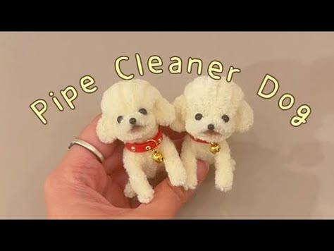 9mm Pipe Cleaner Dog DIY Tutorial #diytutorial #pipecleaners #easycraft ... Pipe Cleaner Puppy, Pipe Cleaner Art Tutorial, Pipe Cleaner Animals Step By Step, Pipe Cleaner Cat, Pipe Cleaner Dog, Pipe Cleaner Projects, Diy Sock Toys, Craft Pipe Cleaner, Pipe Cleaner Animals