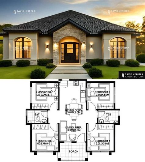 Bungalow Style House, House Exterior Paint, Bungalow Style House Plans, Affordable House Plans, Modern Bungalow House, House Exterior Colors, Building House Plans Designs, Building Plans House, Simple House Design